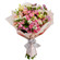 bouquet of spray roses and lisianthuses