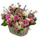 floral arrangement in a basket. Maldives
