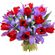 bouquet of tulips and irises. Maldives